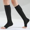 CRETUAO 2 Pair Zipper Women Compression Stockings Burn Fat Socks Open Toe Girl Compression Slim Beauty Leg,Black,XXL view 3