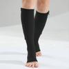 CRETUAO 2 Pair Zipper Women Compression Stockings Burn Fat Socks Open Toe Girl Compression Slim Beauty Leg,Black,XXL view 4