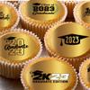 24 edible PRE CUT Graduation 2023 gold kids childrens party decorations Wafer Paper Cupcake Topper Cake view 1