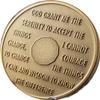 1 Year AA Medallion Large 1.5 Inch Heavy Premium Bronze Sobriety Chip view 2