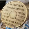 1 Year AA Medallion Large 1.5 Inch Heavy Premium Bronze Sobriety Chip view 4