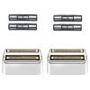 2PACK Replacement Foil and Cutters Compatible with BaBylissPRO Barberology Cordless Metal Double Foil Shaver FXFS2 (FOILFX02) (Silver)