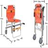 Folding Stair Chair Emergency Rescue Elevator Ambulance Firefighter Evacuation Lift Stair Chair with Quick Release Buckles 0118 (Color : Blue)-Orange view 2
