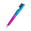 1pcs Double-head Bevel Eyebrow Tweezer Clip Brush Eyebrow Trimming Tool Stainless Steel Beauty Tools for Beauty Salon Home Use view 1
