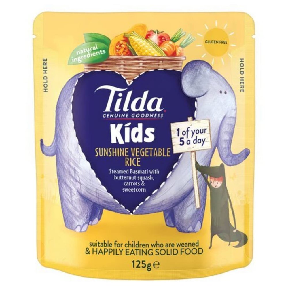 Tilda Kids Sunshine Vegetable Rice 125gr x 10 Pack