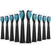 10 Pack Toothbrush Heads Compatible for Fairywill Toothbrush Heads FW-507/508/515/551/917/959/2011, FW-D1/FW-D3/FW-D7/FW-D8, Most SG Series, HP126A, TB-5 Moderately Soft Bristles Brush (Black) view 1