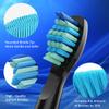 10 Pack Toothbrush Heads Compatible for Fairywill Toothbrush Heads FW-507/508/515/551/917/959/2011, FW-D1/FW-D3/FW-D7/FW-D8, Most SG Series, HP126A, TB-5 Moderately Soft Bristles Brush (Black) view 3