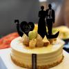 Mr & Mrs Silhouette Cake Toppers Acrylic Black Silhouette Personalized Surname Est Date Romantic Bride & Groom Cake Topper For Wedding Engagement Party Supplies Engagement Gifts For Couple view 4