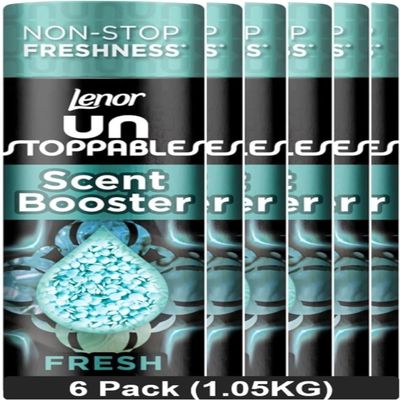 Lenor Unstoppables In-Wash Scent Booster 6x176g, Fresh, Non-Stop Freshness Up To 12 Weeks In Storage