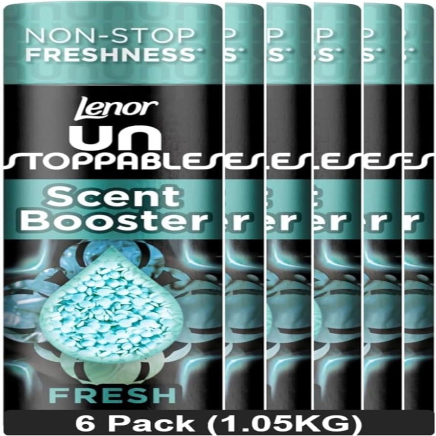Lenor Unstoppables In-Wash Scent Booster 6x176g, Fresh, Non-Stop Freshness Up To 12 Weeks In Storage