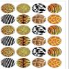 24 Precut Round Animal Print Leopard giraffe zebra Edible Wafer paper Cake Cupcake Toppers view 2