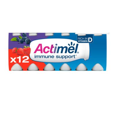 Actimel Strawberry Blueberry 12X100gr x 2 Pack