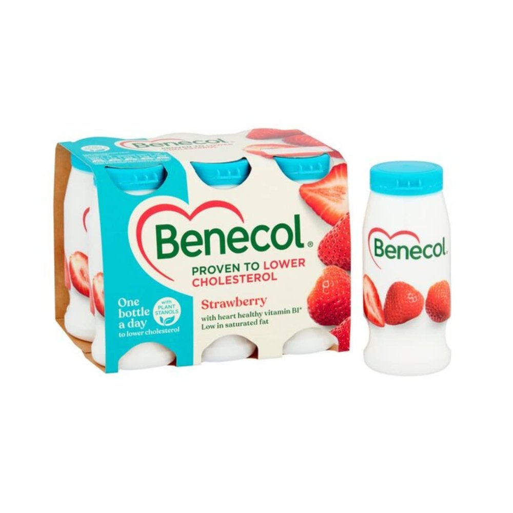 Benecol Strawberry Yoghurt Drink 6X67.5gr x 2 Pack
