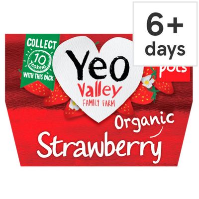 Yeo Valley Strawberry Yoghurt 4X120gr x 5 Pack