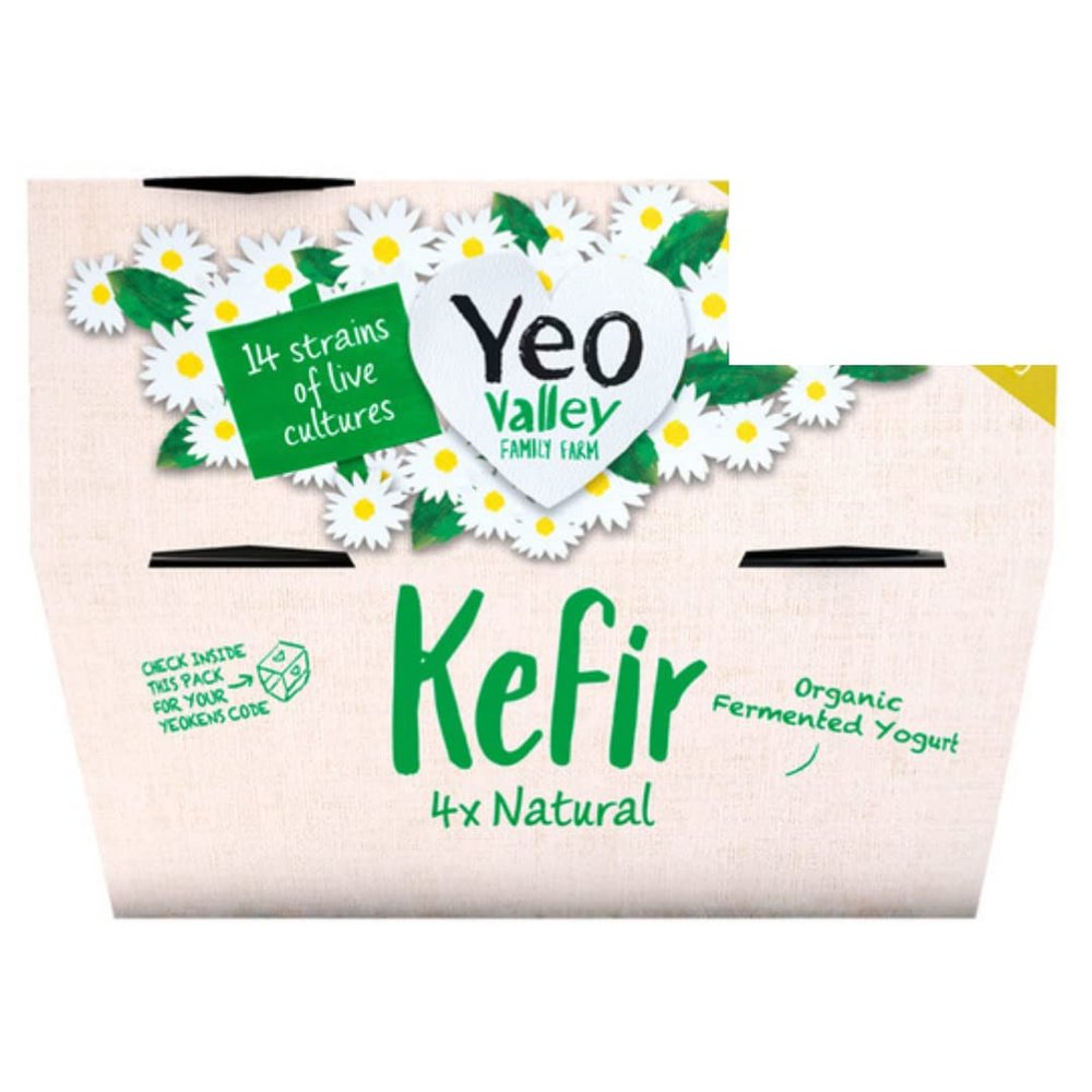 Yeo Valley Kefir Organic Fermented Yoghurt 4 Pack 480gr