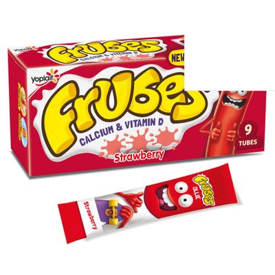 Frubes Strawberry Yoghurts 9X37gr x 5 Pack