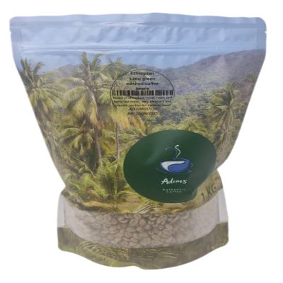 Adems Limu Ethiopian green beans coffee premium unroasted beans for home and business roasting 1kg (Limu)