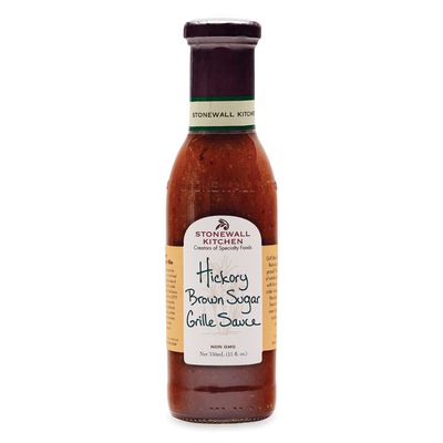 Stonewall Kitchen Hickory Brown Sugar Grille Sauce, 330 ml mild, smoky-sweet BBQ sauce, perfect for chicken or for glazing ribs