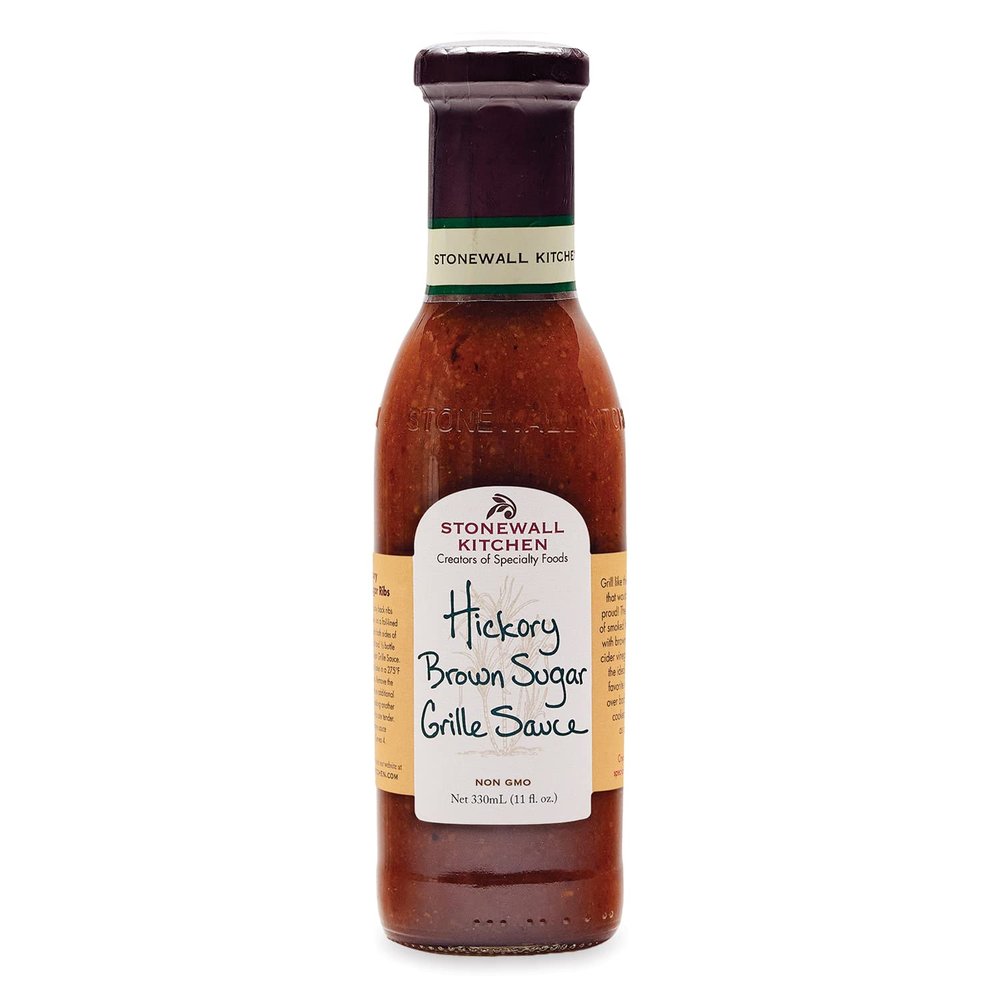 Stonewall Kitchen Hickory Brown Sugar Grille Sauce, 330 ml mild, smoky-sweet BBQ sauce, perfect for chicken or for glazing ribs