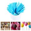 Alvinlite 100 PCS Lollipop Sticks, Safe Paper for Cake Pop, Candy, Sucker, Party Treat, Lollipop, Cake Topper, Chocolate and Cookie (Blue) view 2