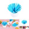 Alvinlite 100 PCS Lollipop Sticks, Safe Paper for Cake Pop, Candy, Sucker, Party Treat, Lollipop, Cake Topper, Chocolate and Cookie (Blue) view 3