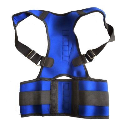 Adjustable Male Female Magnetic Posture Corrector Corset Back Brace Back Belt Lumbar Support Straight Corrector de espalda S-XXL (Color : Blue, Size : XX-Large) The New