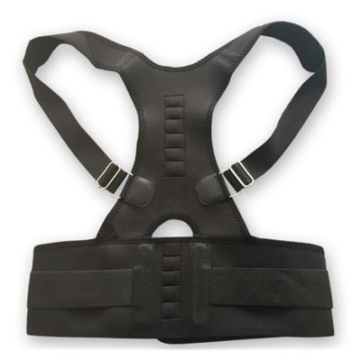 Adjustable Male Female Magnetic Posture Corrector Corset Back Brace Back Belt Lumbar Support Straight Corrector de espalda S-XXL (Color : Black, Size : X-Large) The New