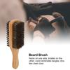 Double Sided Beard Brush, Imitation Bristles Brush with Rubber Wood Handle Eradicate Beard Itch Soften Hair Promote Stronger, Faster Growth for Men view 2