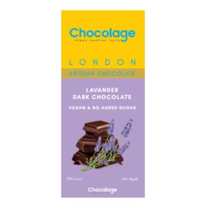 Chocolage Lavender Vegan Dark Chocolate 80gr x 4 pack