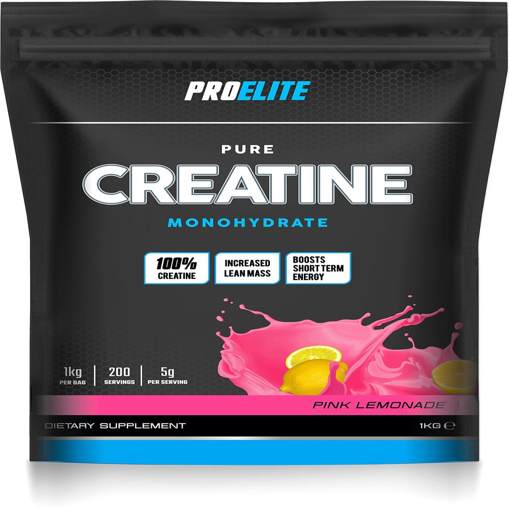 PRO-ELITE Creatine - Creatine Monohydrate Micronized Powder 1Kg / 1000g, for Optimum Muscle Growth, Increases Physical Performance, Pure Flavour Creatine, Amino Acids (Pink Lemonade, 1KG)