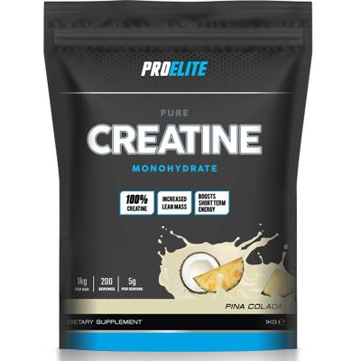 PRO-ELITE Creatine - Creatine Monohydrate Micronized Powder 1Kg / 1000g, for Optimum Muscle Growth, Increases Physical Performance, Pure Flavour Creatine, Amino Acids (Pina Colada, 1KG)