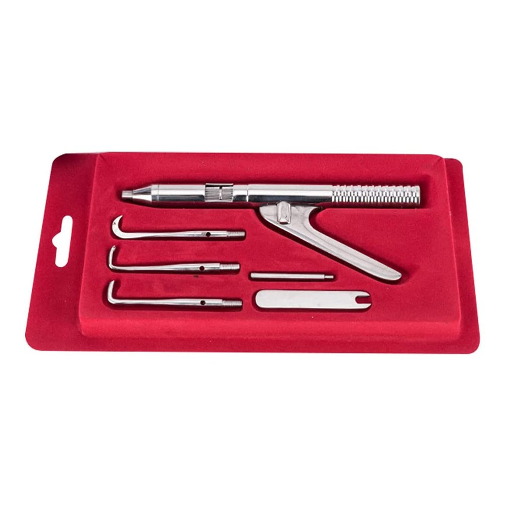 Stainless Steel Automatic Crown Remover, Automatic Dental Crown Remover with Five Accessories,Automatic Dental Crown Remover Gun Surgical Instruments Tools