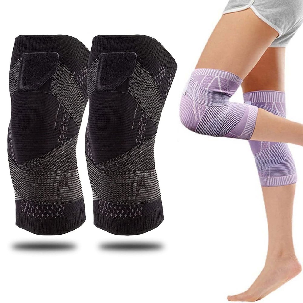 Swellsock Knee Flexwrap 1 Pair, Knee Compression Sleeve, Click Rain Swellsock Knee Brace, Swellsock Knee Brace Plus Size, Soft, Non-slip and Breathable for Women and Men ( Color : Black , Size : S )