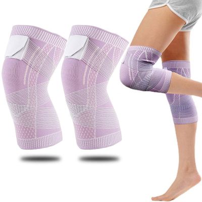 Swellsock Knee Flexwrap 1 Pair, Knee Compression Sleeve, Click Rain Swellsock Knee Brace, Swellsock Knee Brace Plus Size, Soft, Non-slip and Breathable for Women and Men ( Color : Pink , Size : XL )