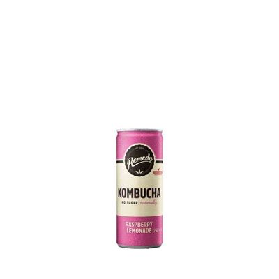 Remedy Kombucha Org CANS Raspberry Lemonade, 250 ml (12)