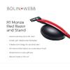 Bolin Webb Razor in Monza Red and Stand. Fitted with Gillette Mach3 Blade Cartridge. Luxury Razors for Men - Giftable R1 Style. view 2