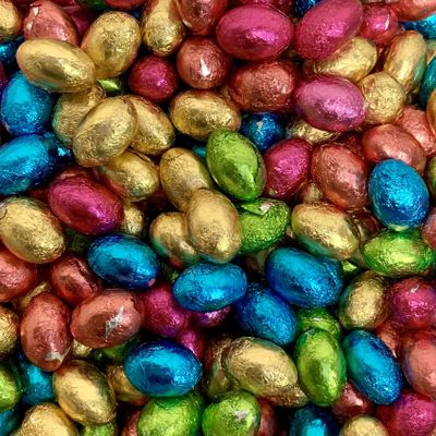Chocolate Foiled Mini Eggs Victorian Gift Jar by The Gourmet Sweet Company