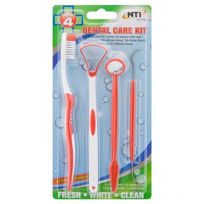 3 X 4PC Dental Care KIT Toothbrush Tongue Cleaner Mirror Tooth Pick Brush Clean