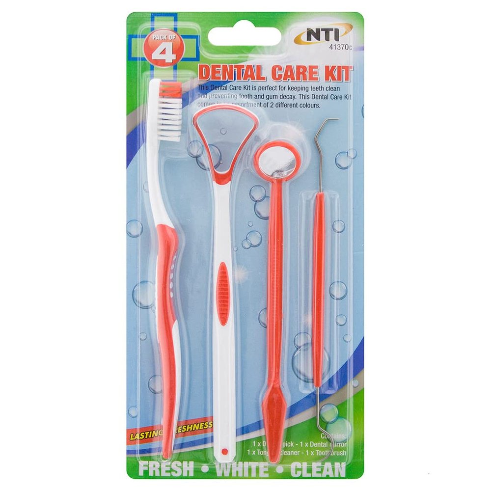 3 X 4PC Dental Care KIT Toothbrush Tongue Cleaner Mirror Tooth Pick Brush Clean