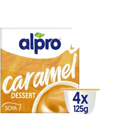 Alpro Caramel SOYA Dessert 4 X 125gr x 4 Pack