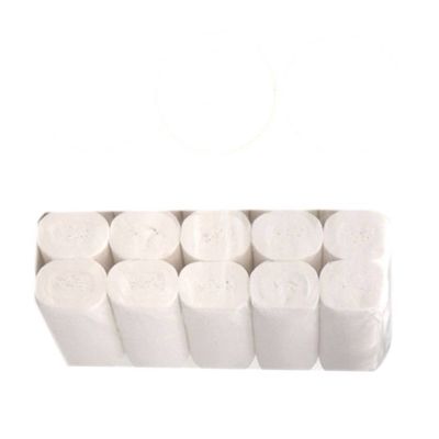 VSOLS 10 Rolls Family 4-Ply Toilet Paper Ultra Soft Pulp Strong Thickened Household Bath Tissues Hand Towel (Color : White)