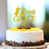 Congrats Graduation Party Supplies Personalized Congrats Name 2022 Cake Toppers Graduation Silhouette Girl Boy Personalized Congratulations 2022 Grad Gifts For Boy/Girl Grad Hat Glitter Gold 6inch view 2