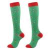 Christmas Compression Socks for Women & Men (3 Pairs) 20-30 mmHg Knee High Long Tube Stockings for Running, Nursing, Hiking, Travel, Flight view 3