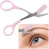 1 Pack Stainless Steel Eyebrow Shaping Cut Scissors Comb Hair Remover Beauty Tool Shaver Makeup Tools Hair Grooming Removal view 1