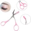 1 Pack Stainless Steel Eyebrow Shaping Cut Scissors Comb Hair Remover Beauty Tool Shaver Makeup Tools Hair Grooming Removal view 2