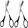 2PCS Eyebrow Trimmer Comb Eyelash Hair Scissors Cutter Shaper Beauty Tool Eyebrow Eyelash Hair Removal Shaper Shaping Tool Makeup Beauty Accessories for Men and Women view 1