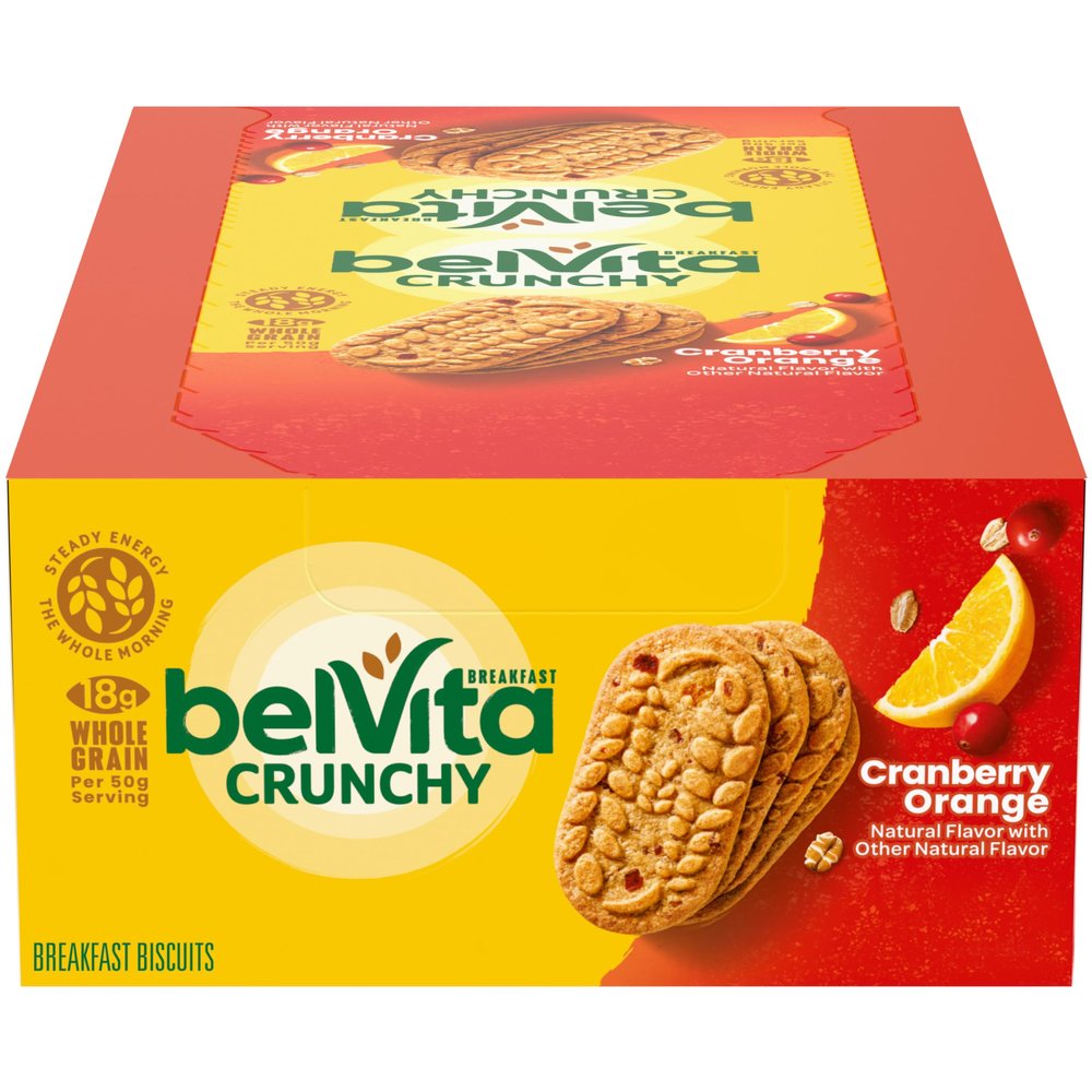Cranberry Orange Breakfast Biscuits, 1 Tray Box with 8 Packs (4 Biscuits Per Pack)