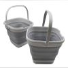 SAMMART 10L Collapsible Rectangular Handy Basket/Bucket (Grey) view 1