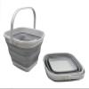 SAMMART 10L Collapsible Rectangular Handy Basket/Bucket (Grey) view 2