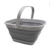 SAMMART 10L Collapsible Rectangular Handy Basket/Bucket (Grey) view 3